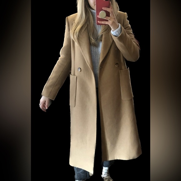 Brand new camel Zara wool coat - Picture 2 of 5